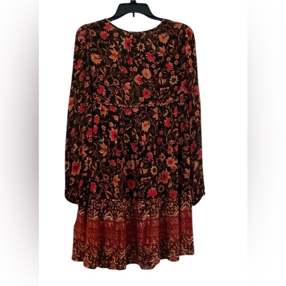 Women’s Billabong Hearts Desire Long Sleeve Floral Mini Dress: Size Small - Picture 2 of 8